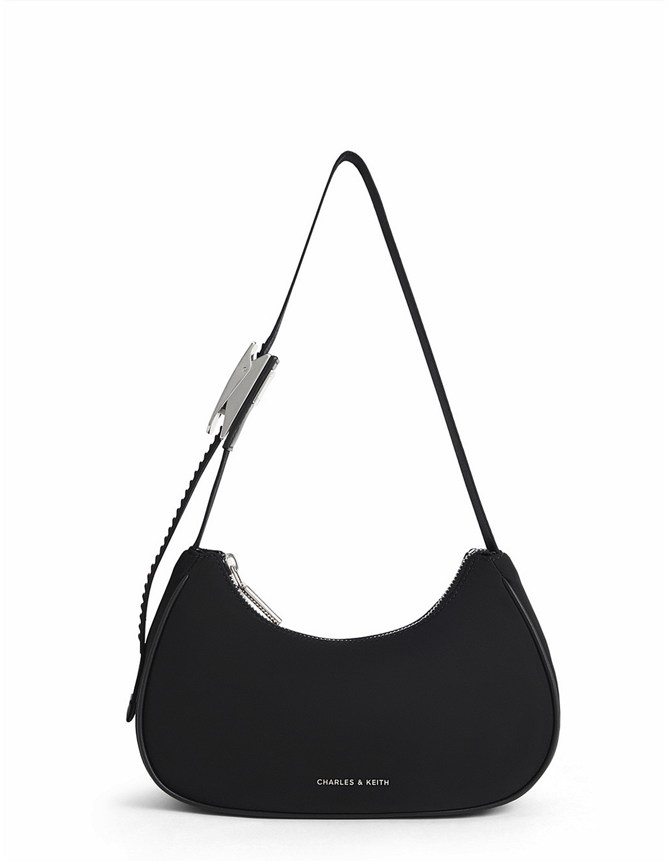 Charles Keith Nylon Curved Shoulder Bag David Jones