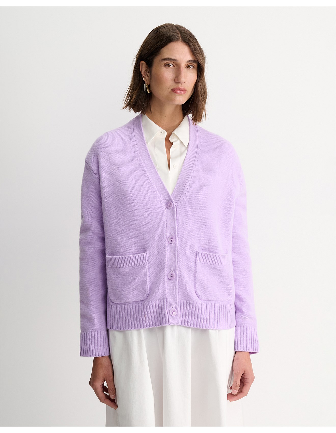 Ladies Cardigan Knitted Cardigan Purple Cardigan Plus Size