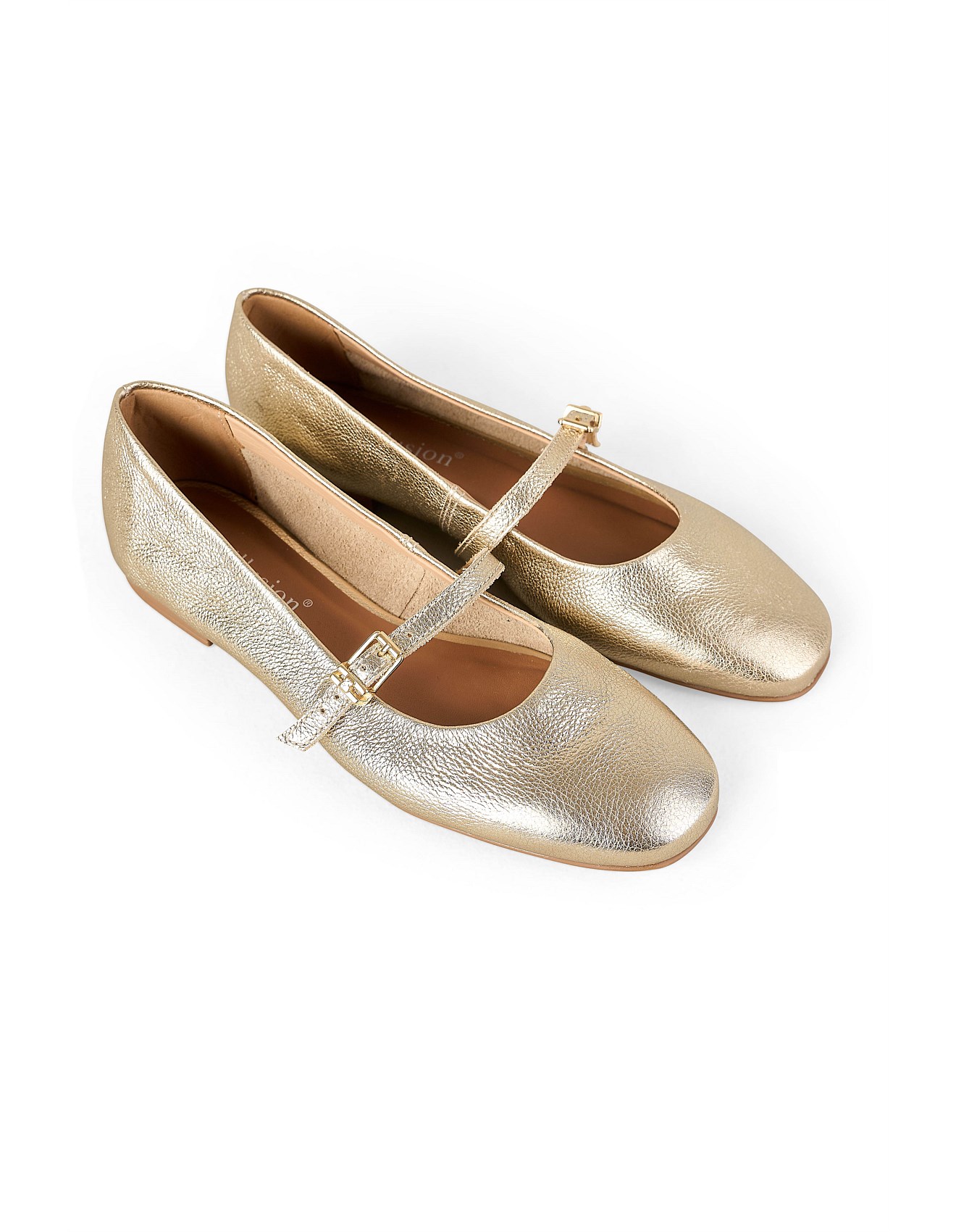 Blue Illusion Nolita Ballet Flat -Gold David Jones