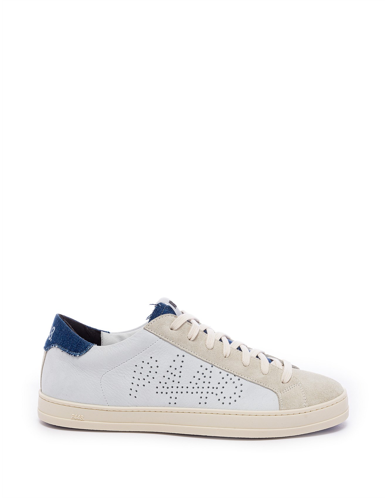 P448 John Jeans/denim Leather Sneaker David Jones