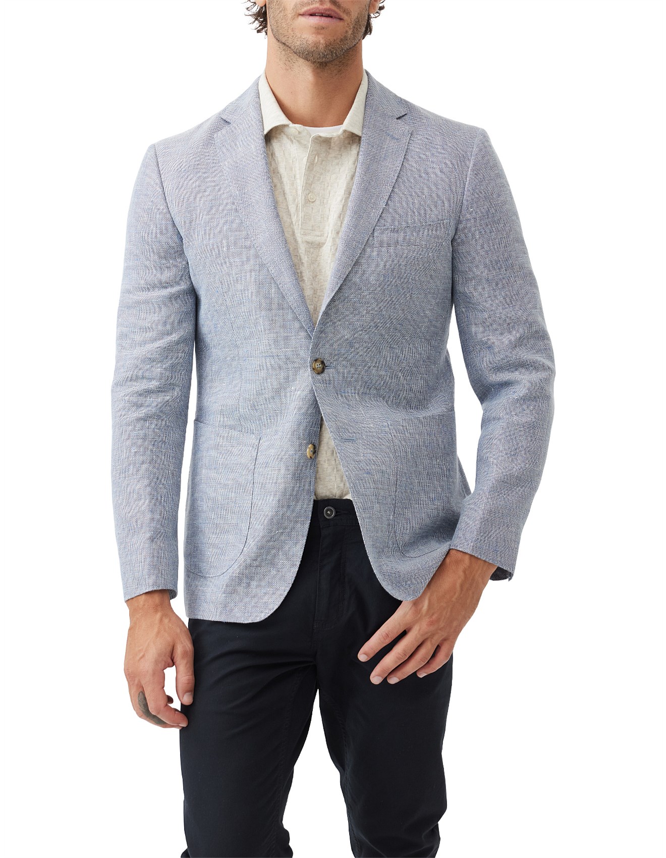 Rodd & Gunn the Cascades Sport Fit Jacket-sky | David Jones