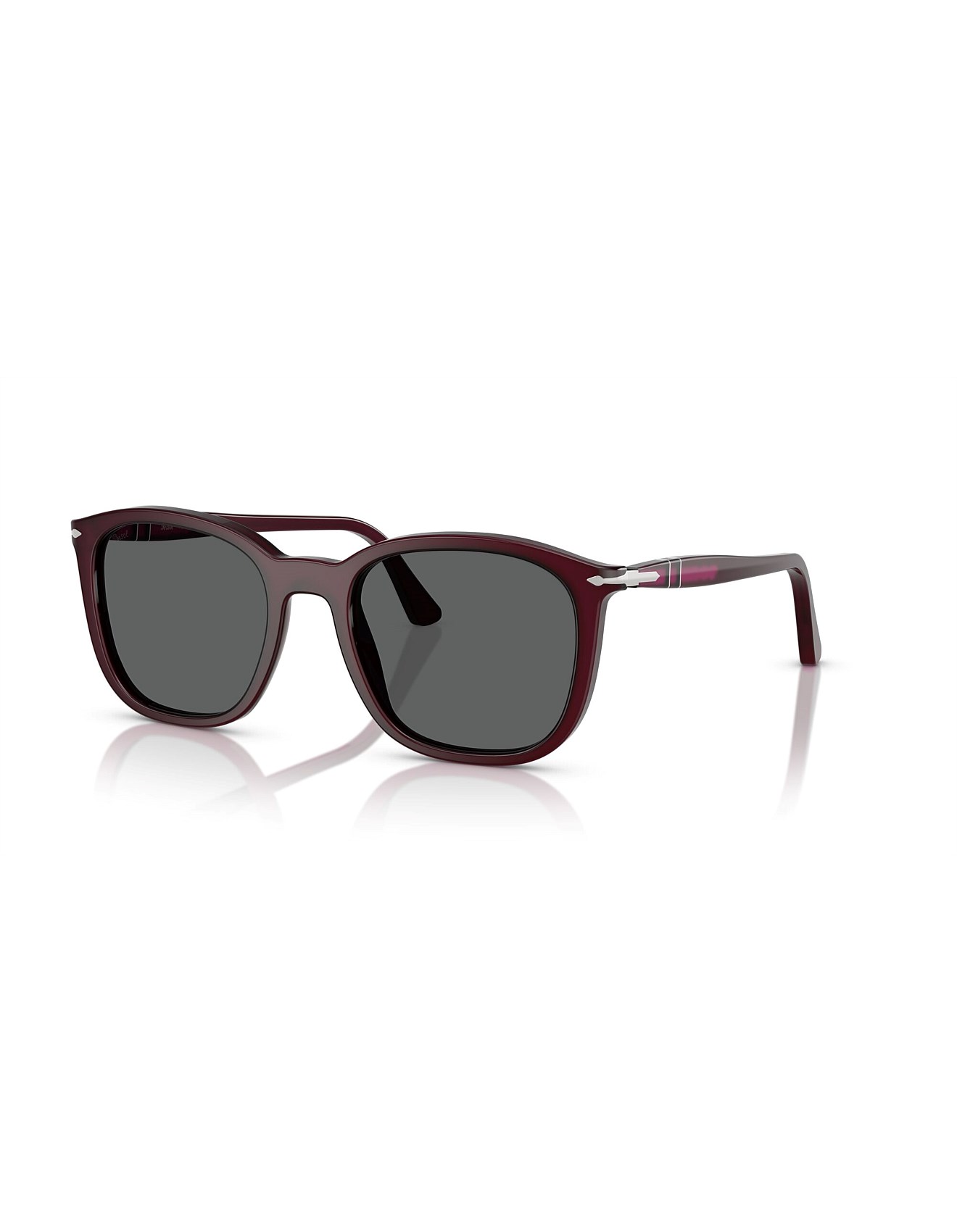 Persol Pillow Bordeaux Dark Grey Sunglasses David Jones
