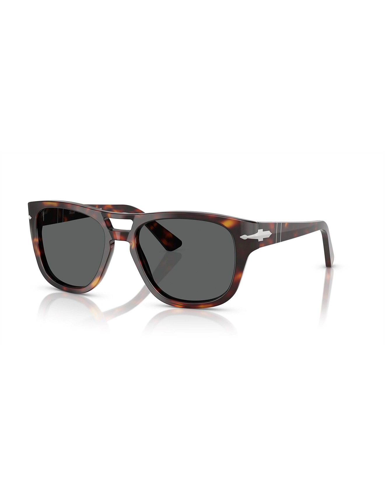 Persol Square Havana Dark Grey Sunglasses David Jones