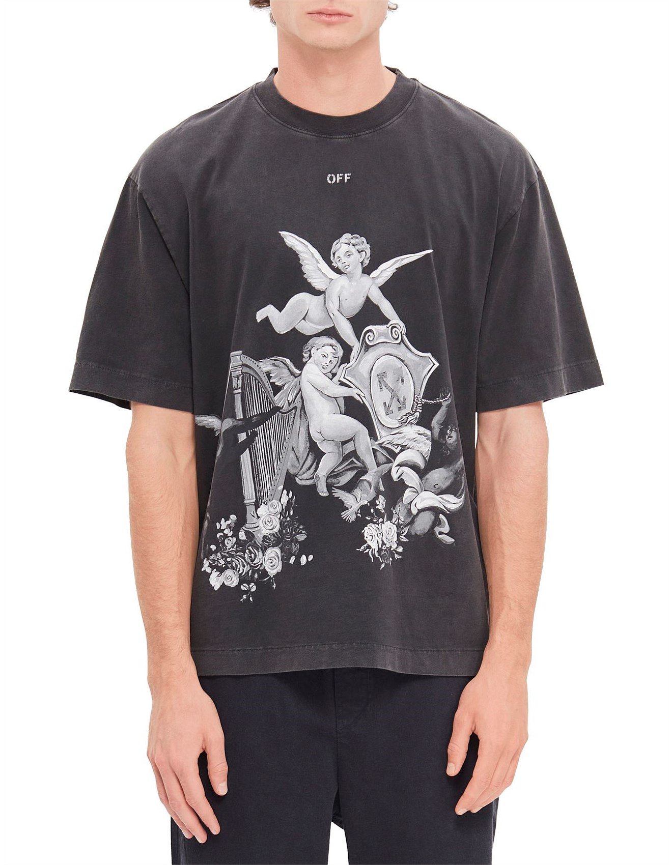 Off White Putti Skate Angel Short Sleeve T-shirt David Jones