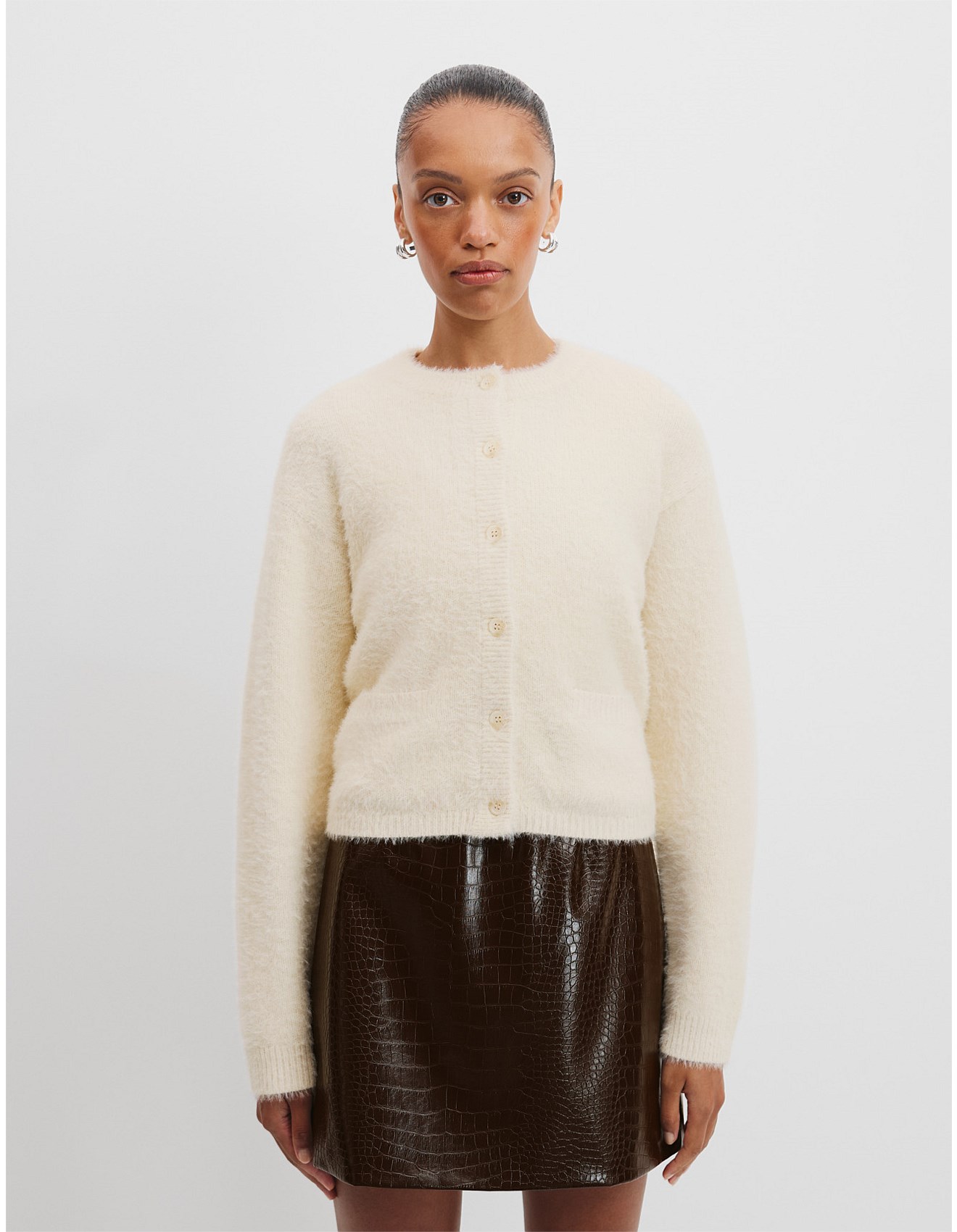 Country Road Fluffy Knit Cardigan David Jones