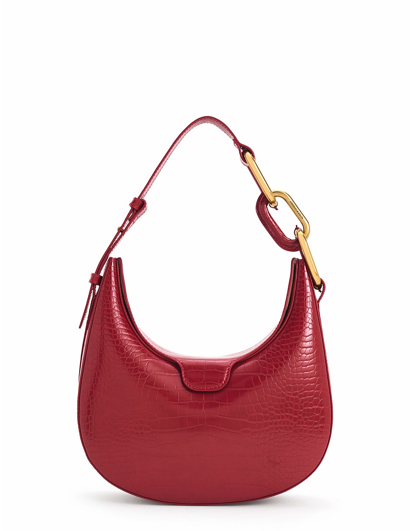 Charles Keith Kora Croc-effect Moon Bag David Jones