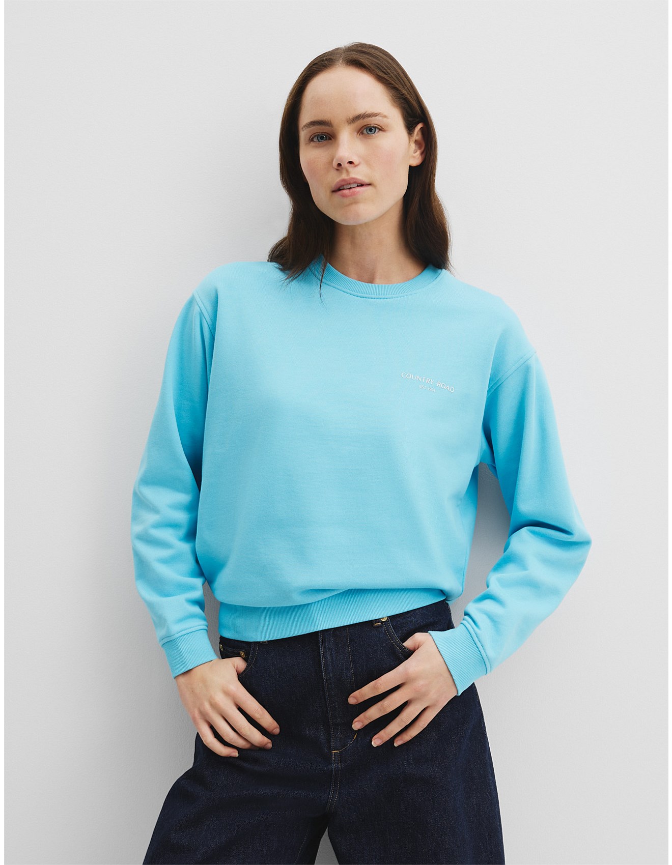 Country Road Australian Cotton Relaxed Fit Sweat David Jones