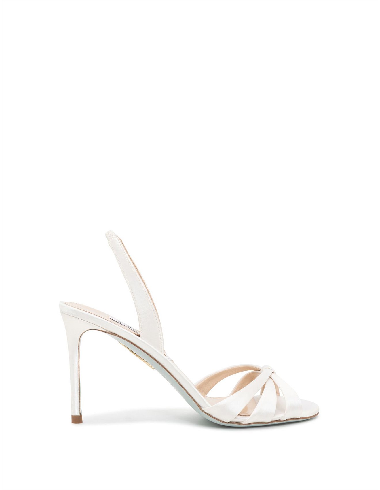 Aquazzura Tati Sandal 85 Satin White David Jones