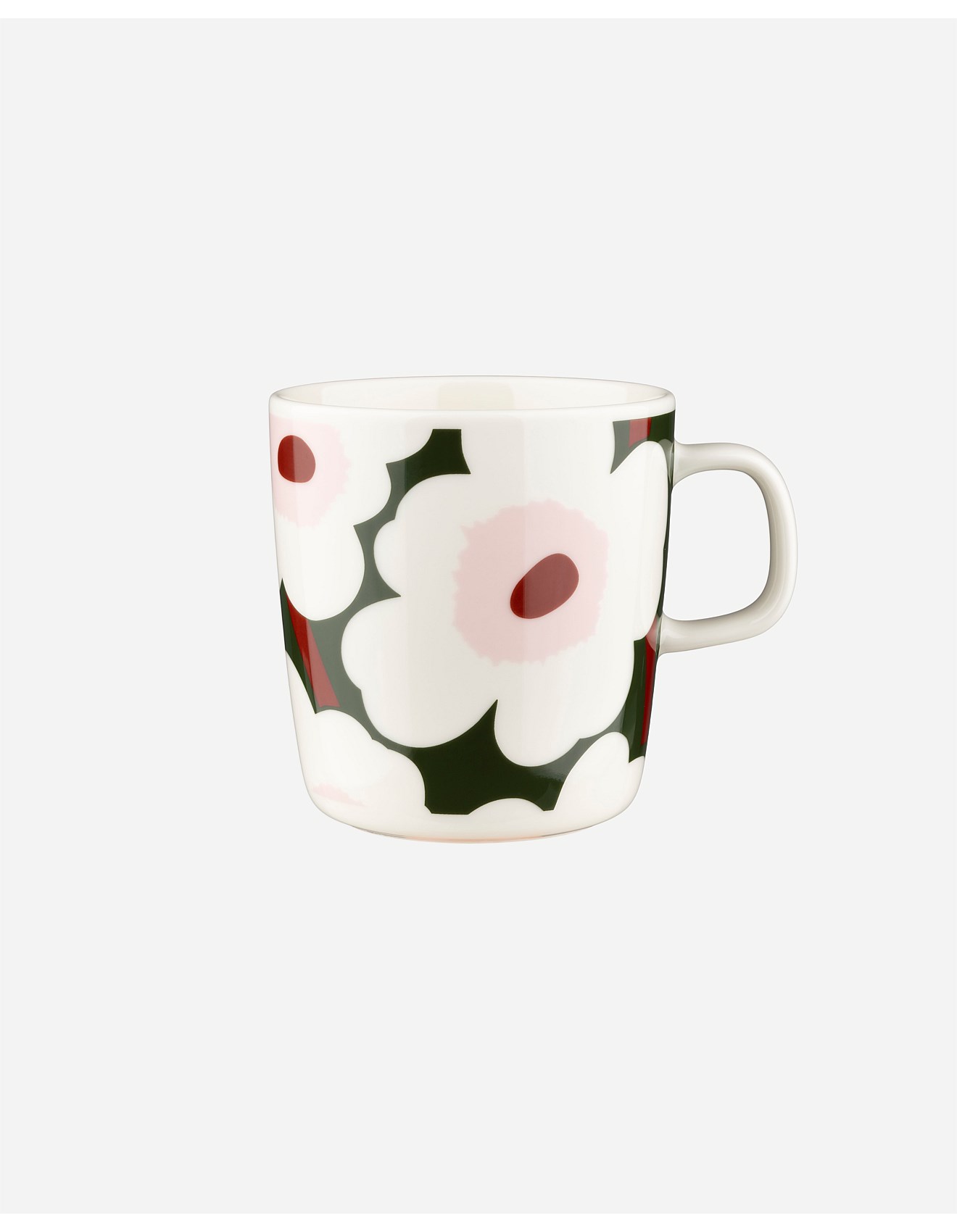 Marimekko Oiva Unikko Mug Green/pink 400ml | David Jones