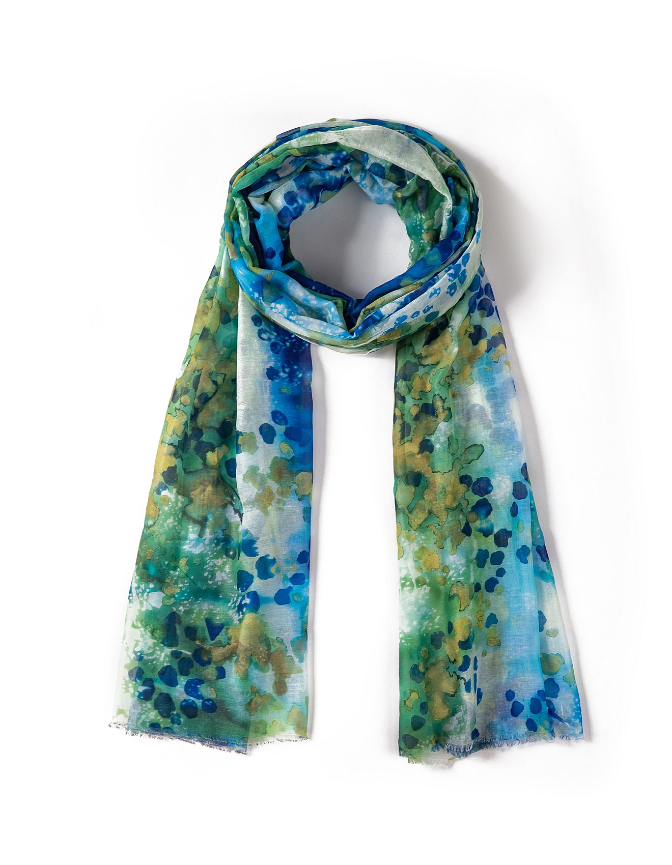 Gregory Ladner Vertical Stripe/spot Print Scarf David Jones