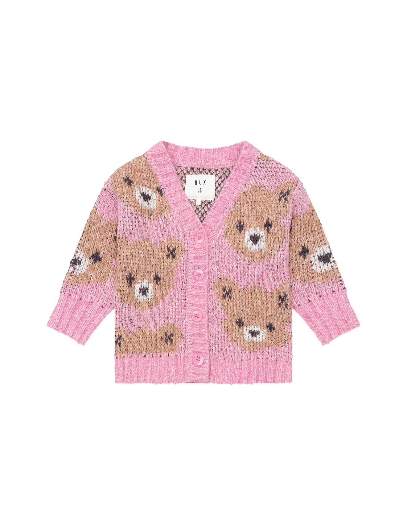 Huxbaby Baby Girl Peony Huxbear Knit Cardi David Jones