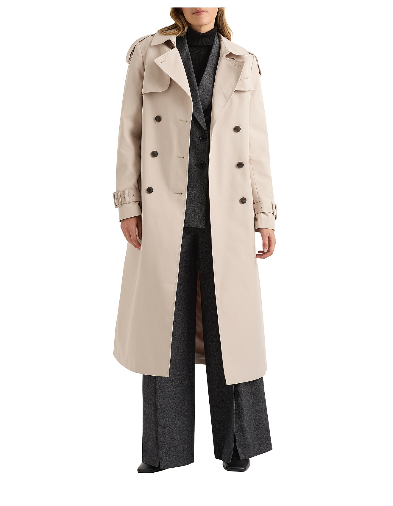 Womens Coats Saba Trench Coat Longline Coat Saba Coats David Jones