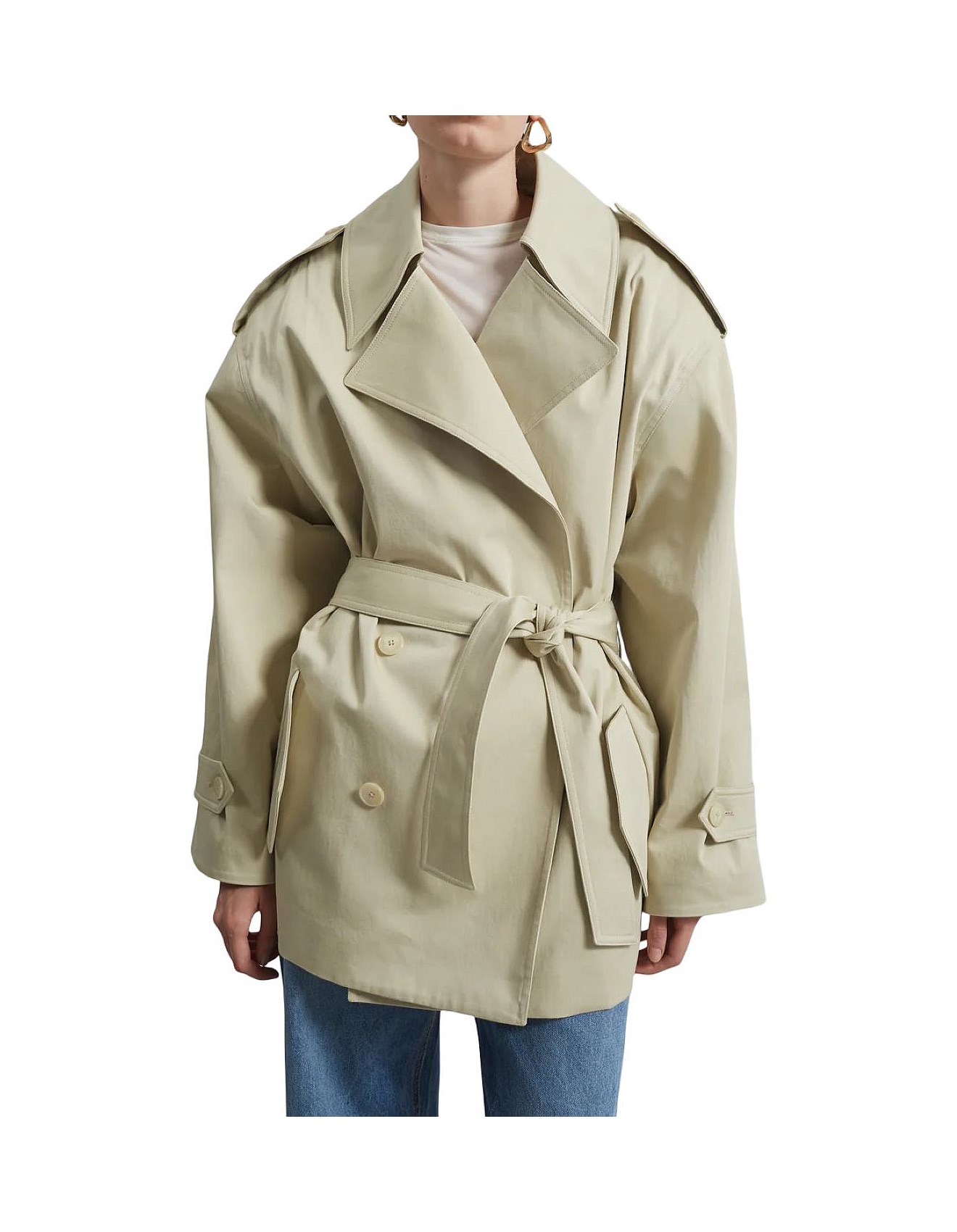 The Frankie Shop Zurich Oversized Short Trench Coat David Jones