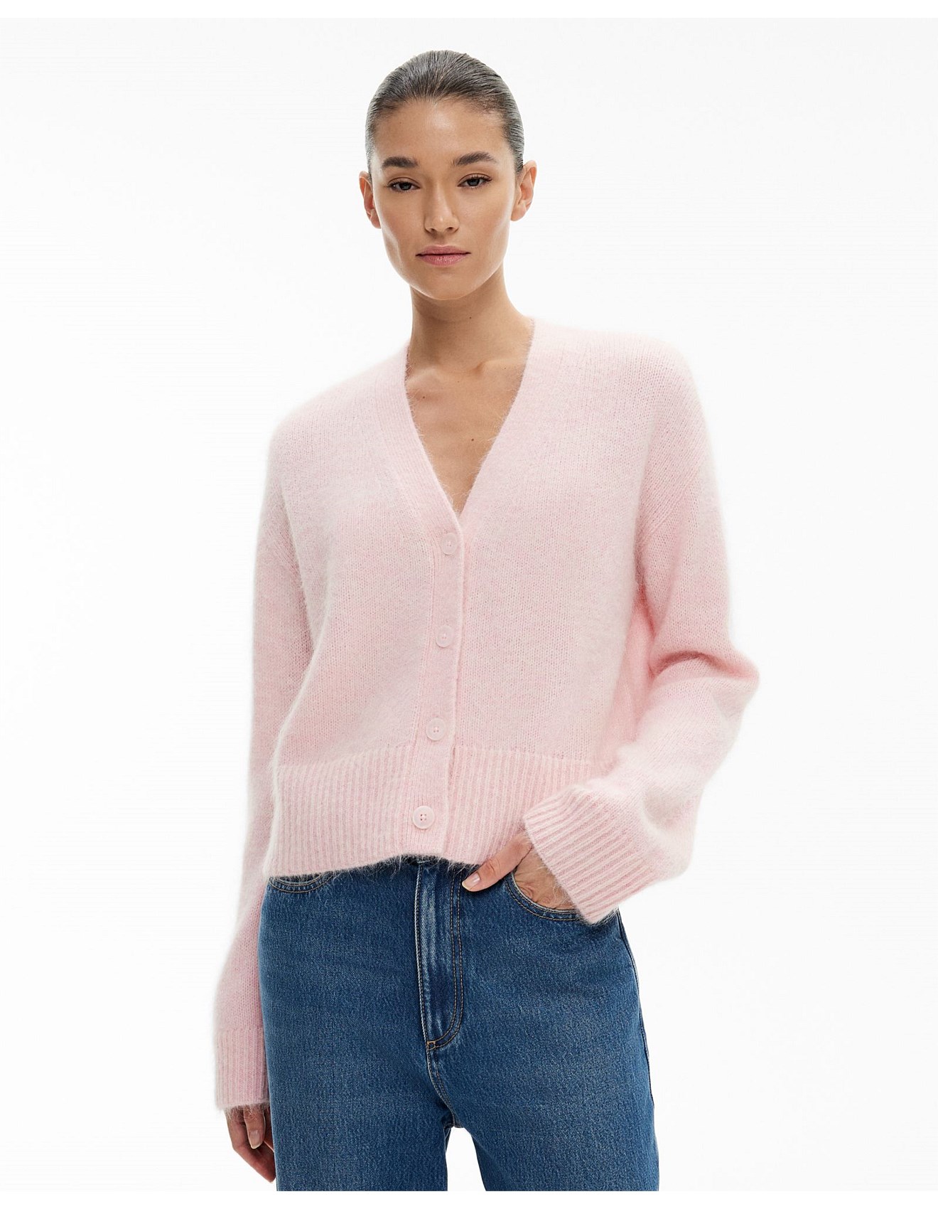 Knitwear Sale Witchery Fine Collar Cardigan Hook And Bar Front