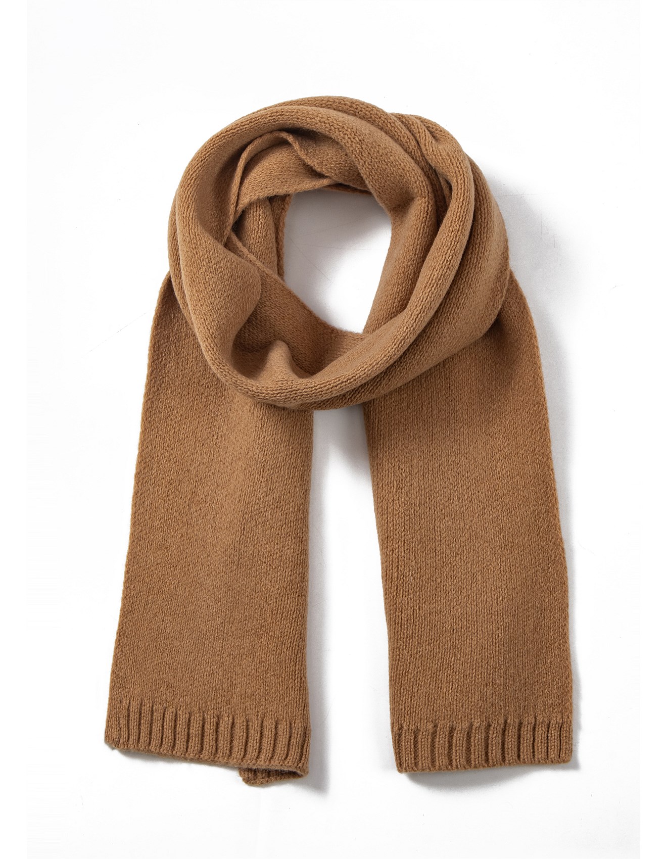 Gregory Ladner Wool Mix Scarf Brown David Jones
