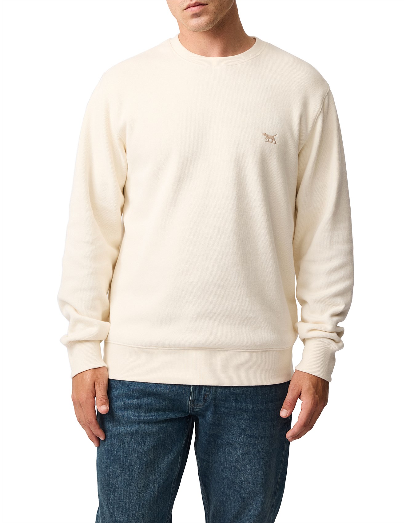 Rodd & Gunn Gunn Crew Neck Sweat -Ecru | David Jones