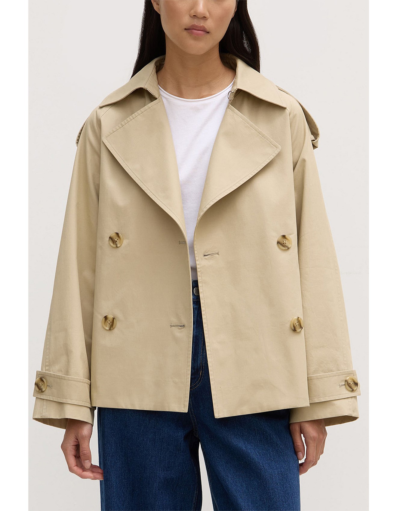 Assembly Label Casey Short Mac Jacket Natural David Jones