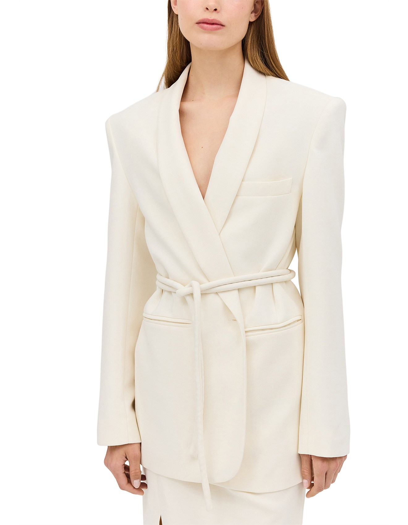 Bianca Spender Cream Wool Candour Jacket David Jones