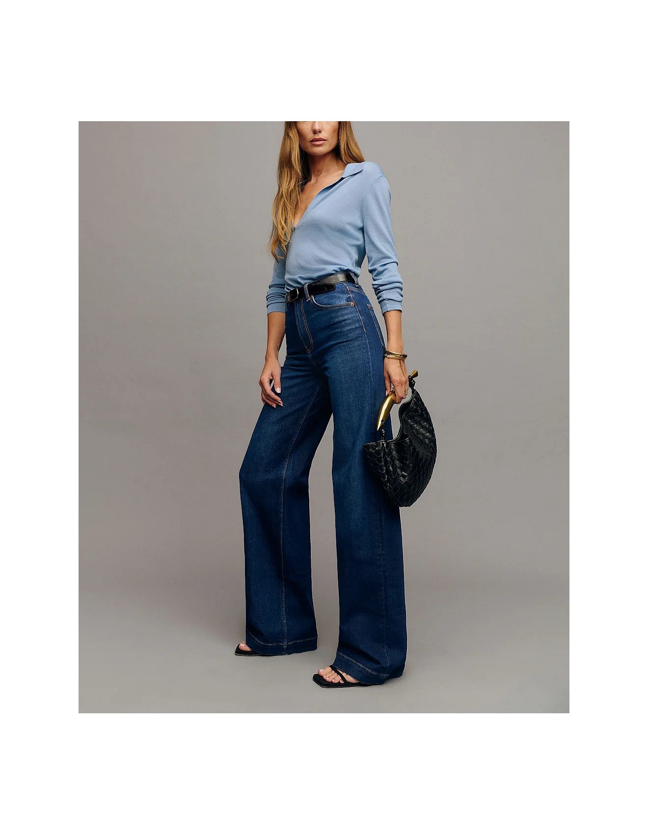 Reformation Bex Super Stretch High Rise Wide Leg Jeans David Jones