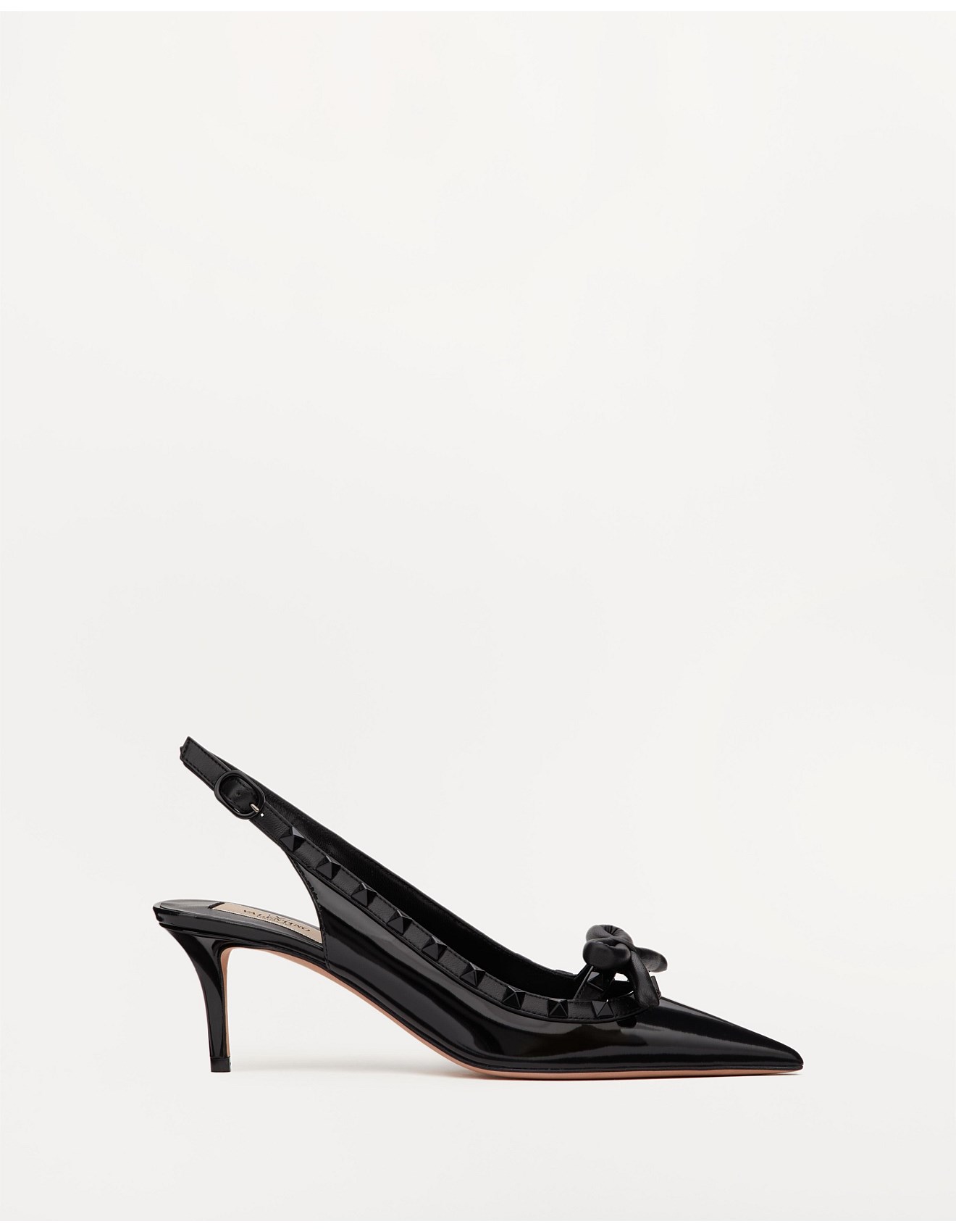 rockstud patent leather slingback pump 50 mm