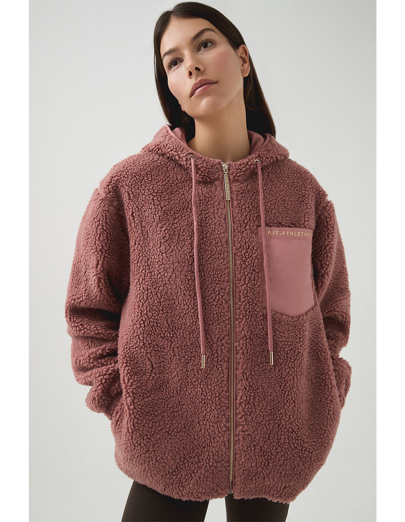 Aje Athletica Sherpa Full Zip Jacket 769 | David Jones