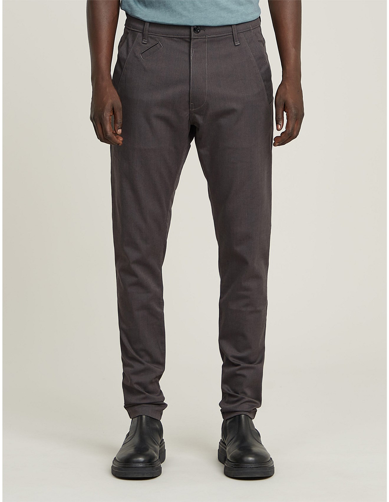 Mens Chinos G Star Chinos Bronson G-Star Bronson Skinny Fit Black