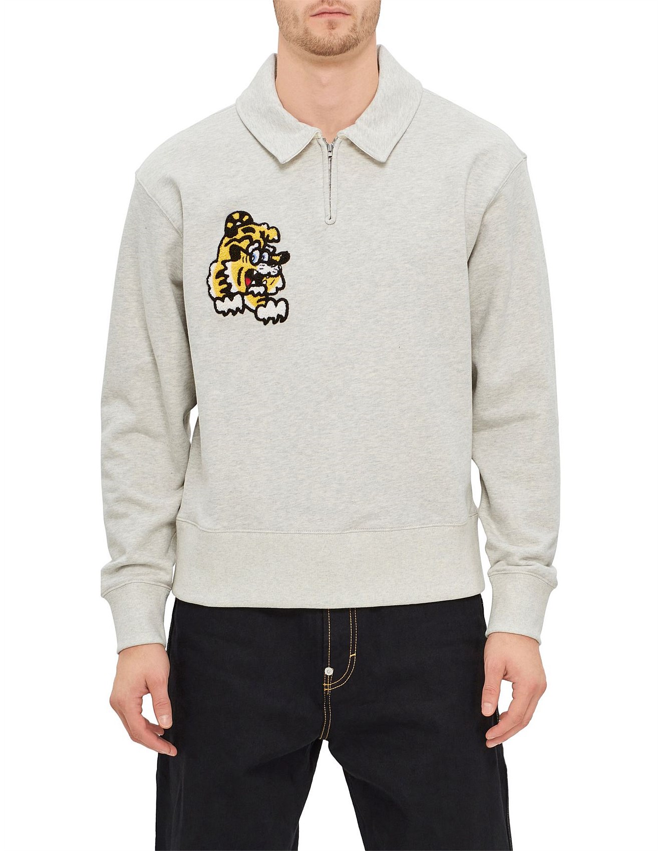 Kenzo Verdy Collection Embroidered Half Zip Sweatshirt | David Jones