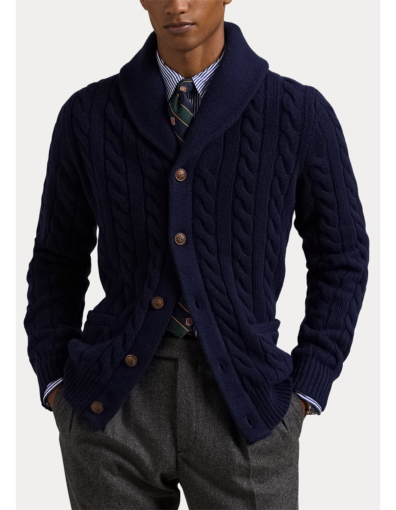 wool cashmere shawl cardigan