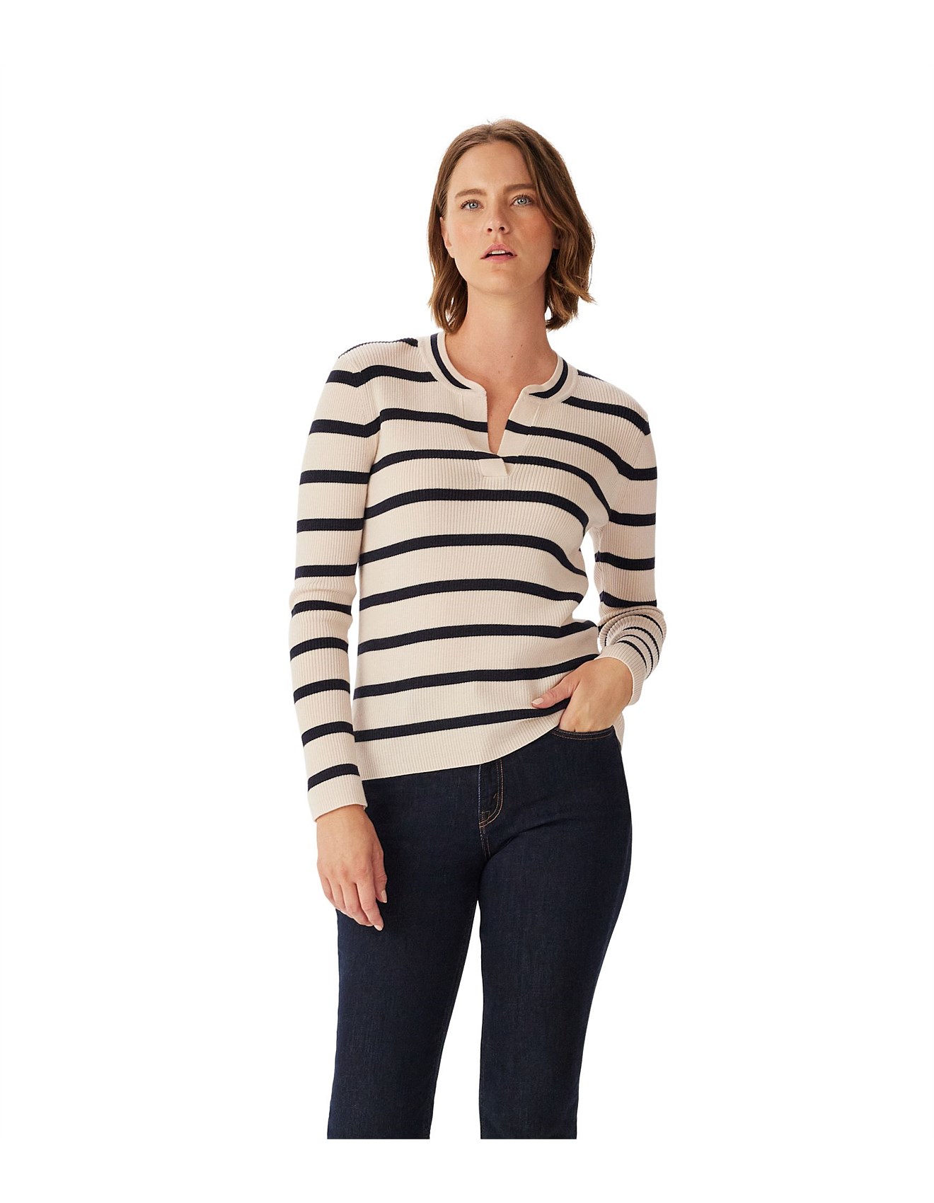 Williams Stanwell Henley Merino Knit David Jones