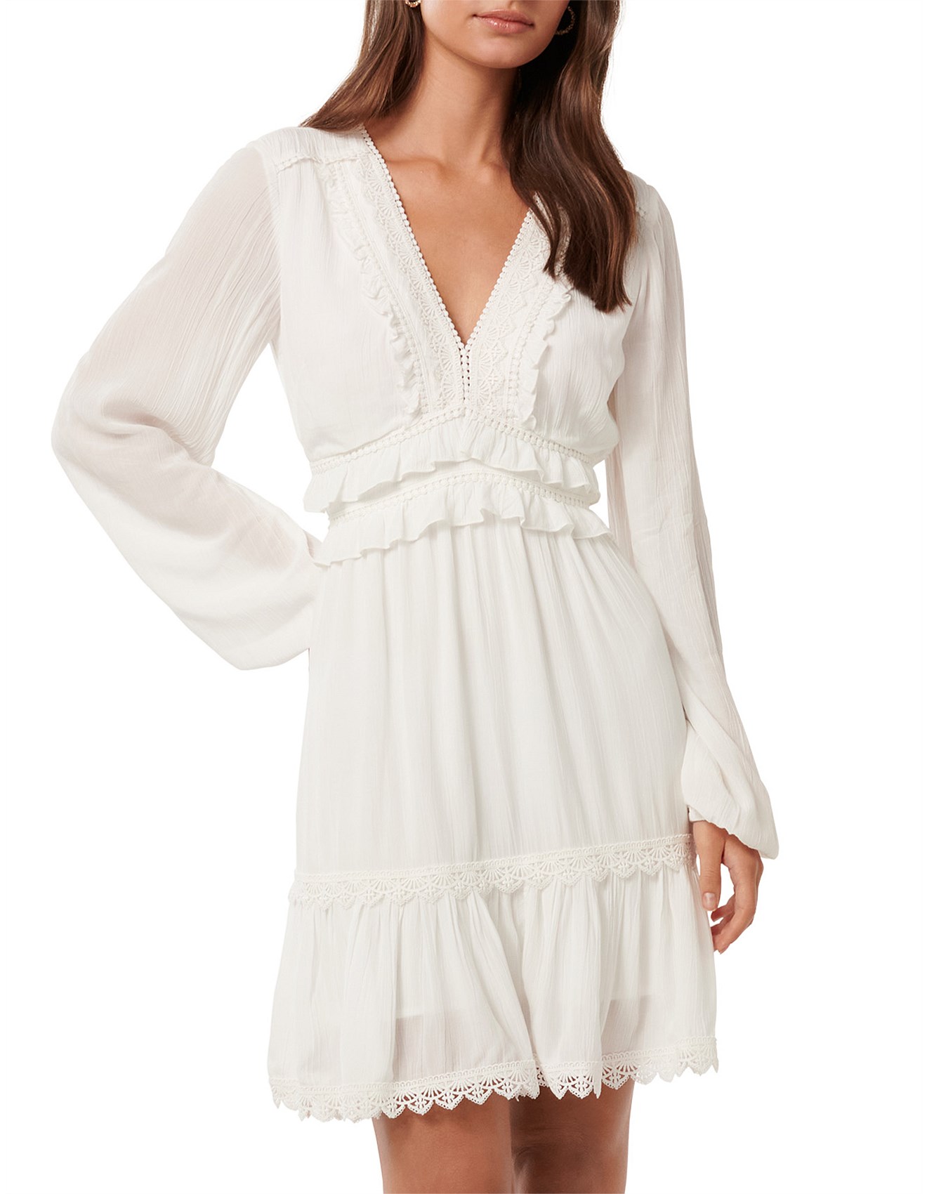 Forever New Elsa Trim High Low Mini Dress David Jones