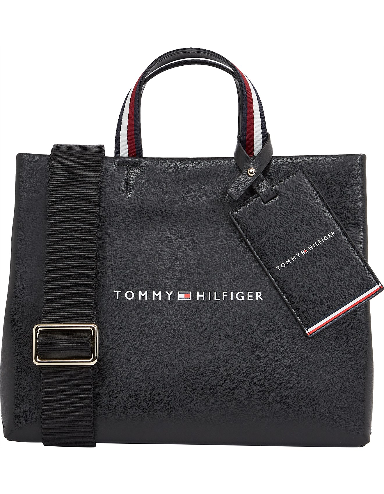 Tommy Hilfiger Established Medium Shopper Tote Bag Black David Jones
