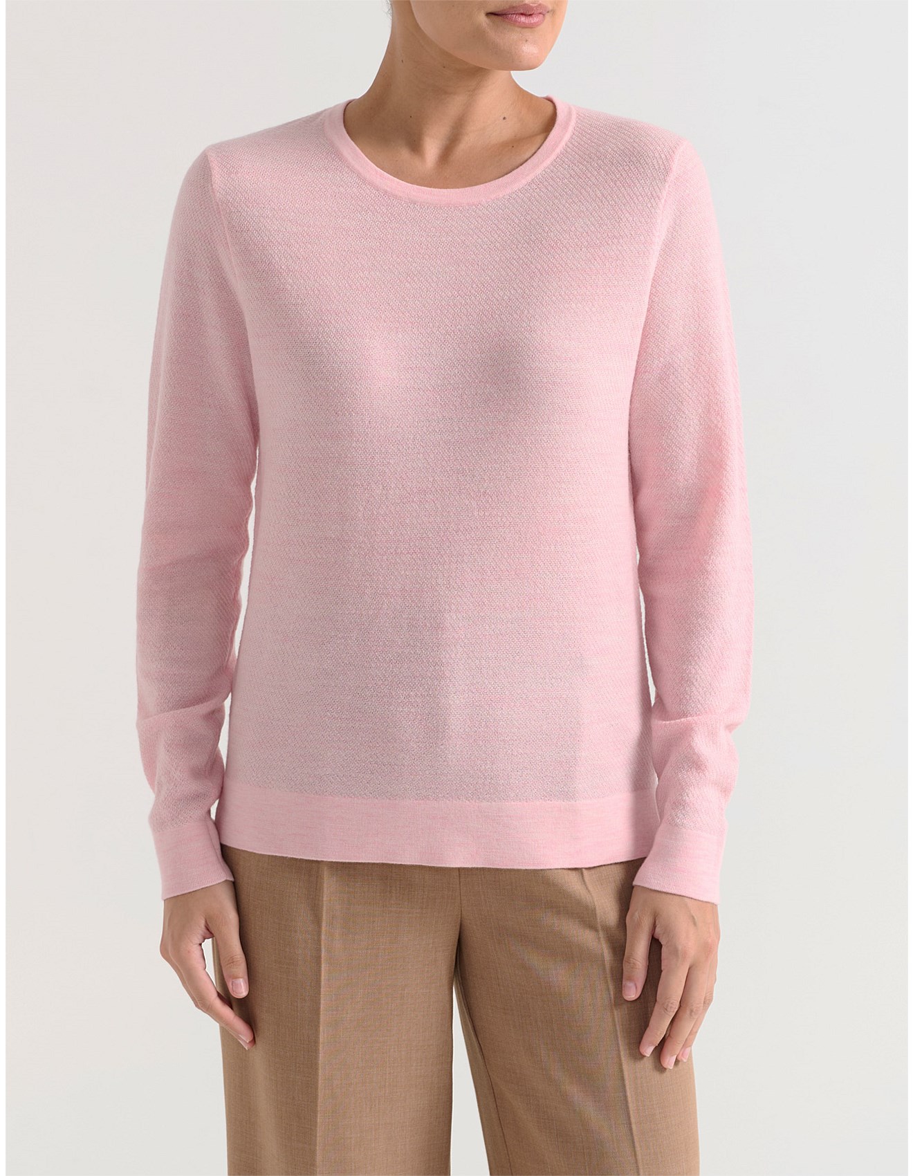 David Jones Women S Clothing Brands 2026.David Jones Merino Textured Crew Neck Sweater | David Jones