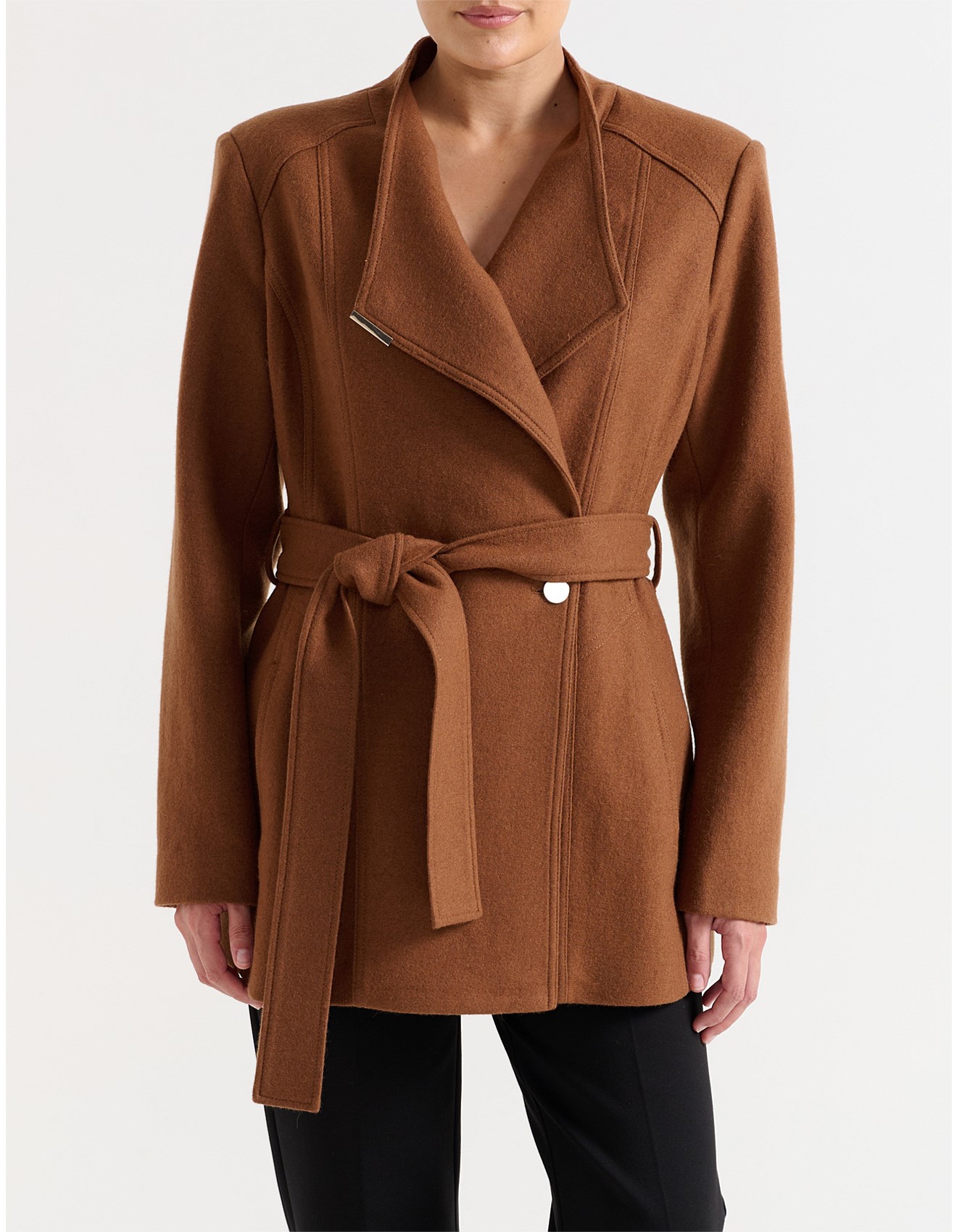 David Jones Collection Felted Wool Short Coat | David Jones