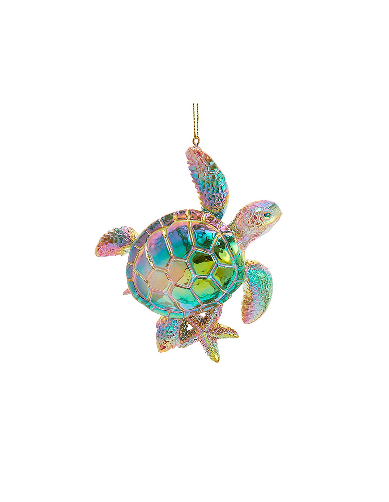 Kurt Adler 7cm Colourful Turtle and Star Resin Ornament | David Jones