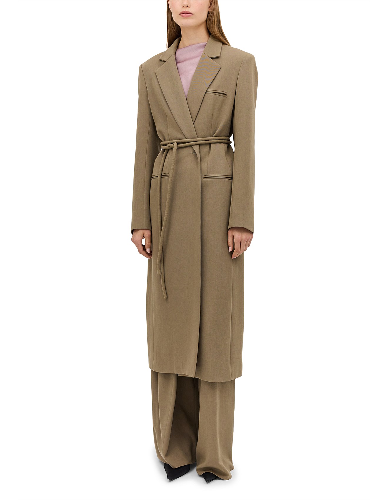 Bianca Spender Clay Suiting Shifting Coat David Jones