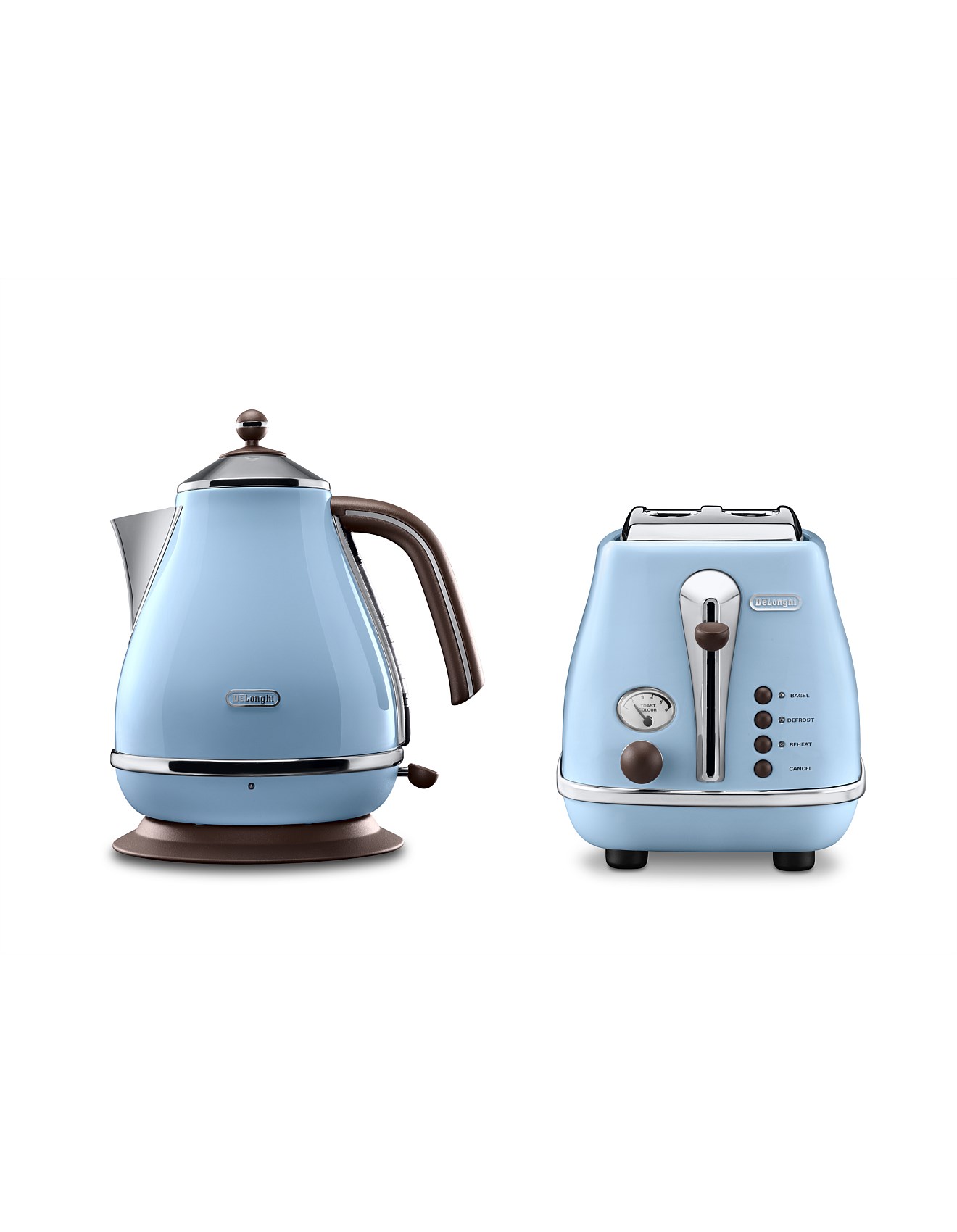 Delonghi Icona Vintage Slice Toaster Kettle Breakfast Pack