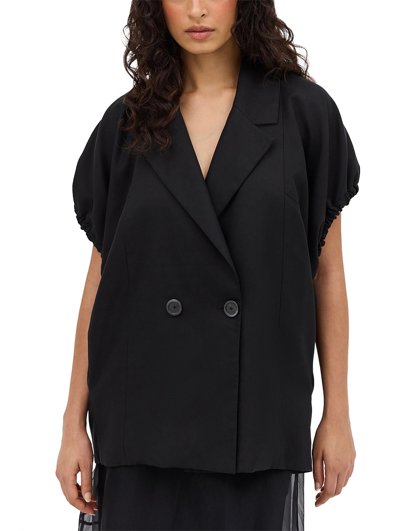 Bianca Spender Black Cotton Drill Peruse Jacket David Jones