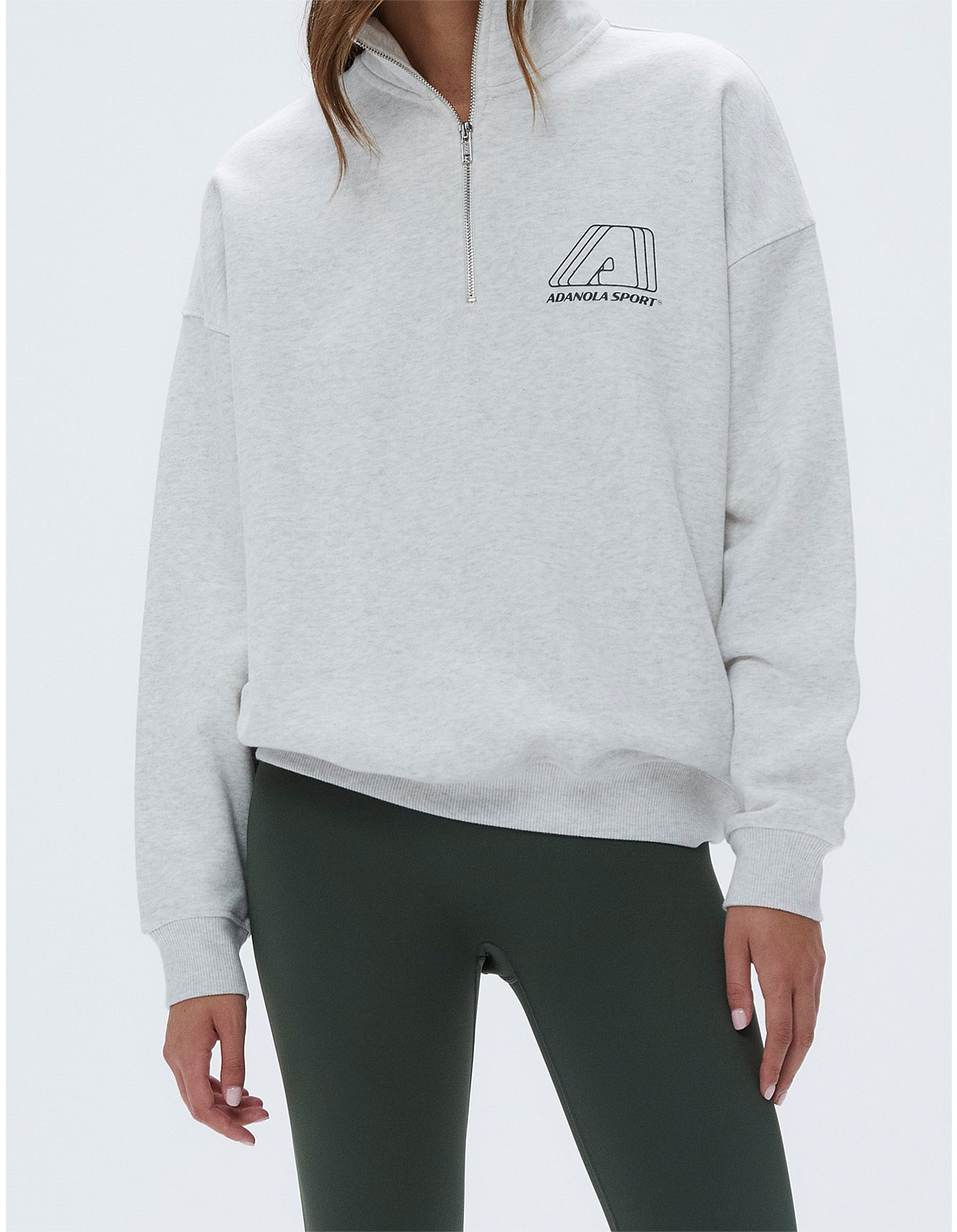 Adanola A Oversized Funnel Neck Zip Sweatshirt | David Jones