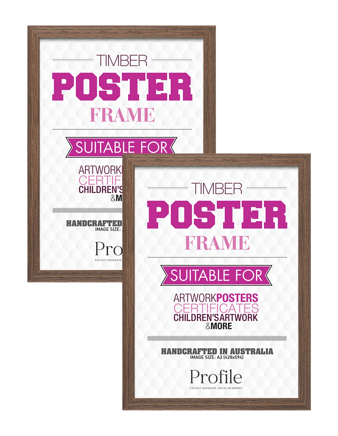 Profile Australian Timber Poster Frame Chestnut A2 (2 Pack) | David Jones