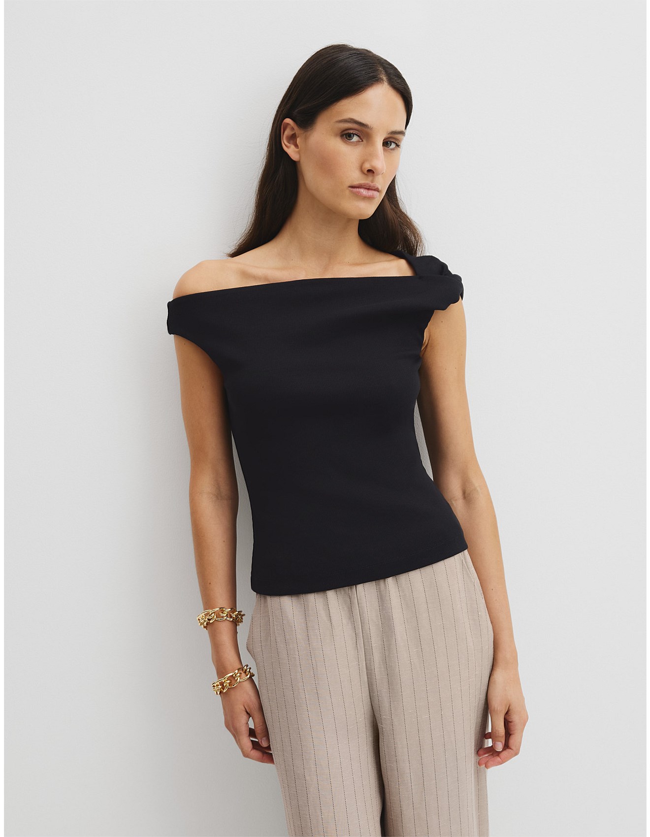 Country Road Twist Shoulder Top | David Jones