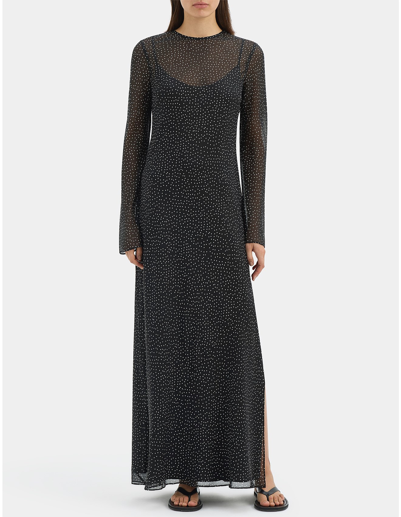 Meshki Maxi Dress Long Sleeve Black Designer Dresses Long Sleeve