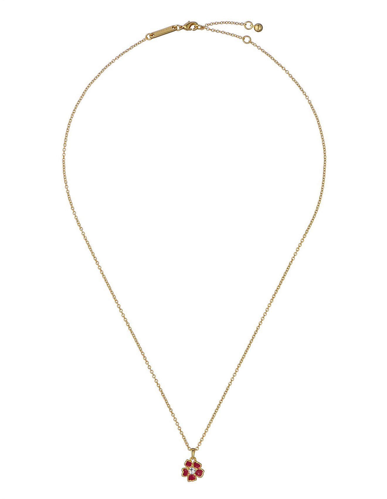 Ted Baker Ted Baker Petiies Painted Flower Pendant Necklace Gold