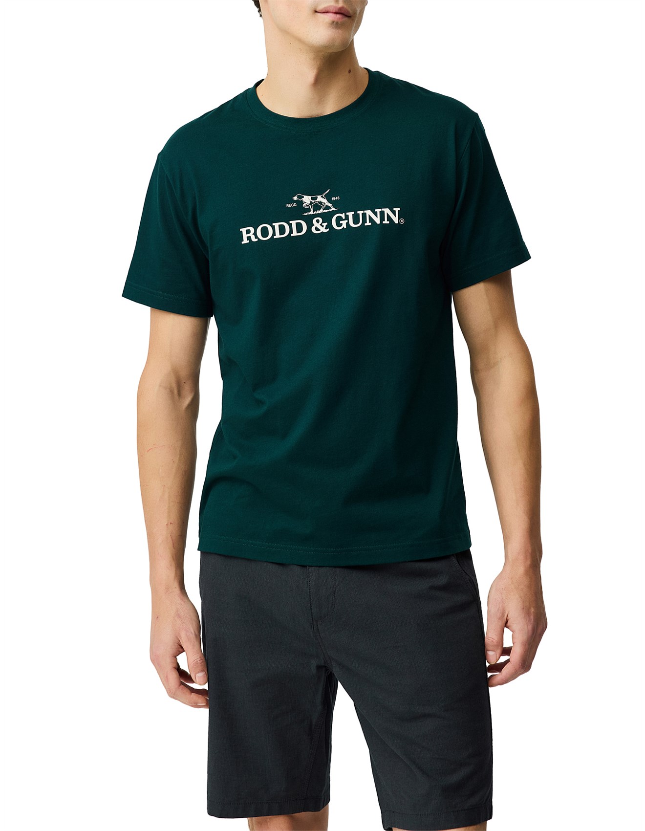 Rodd & Gunn the Logo Tee 2.0 -Bottle Green | David Jones