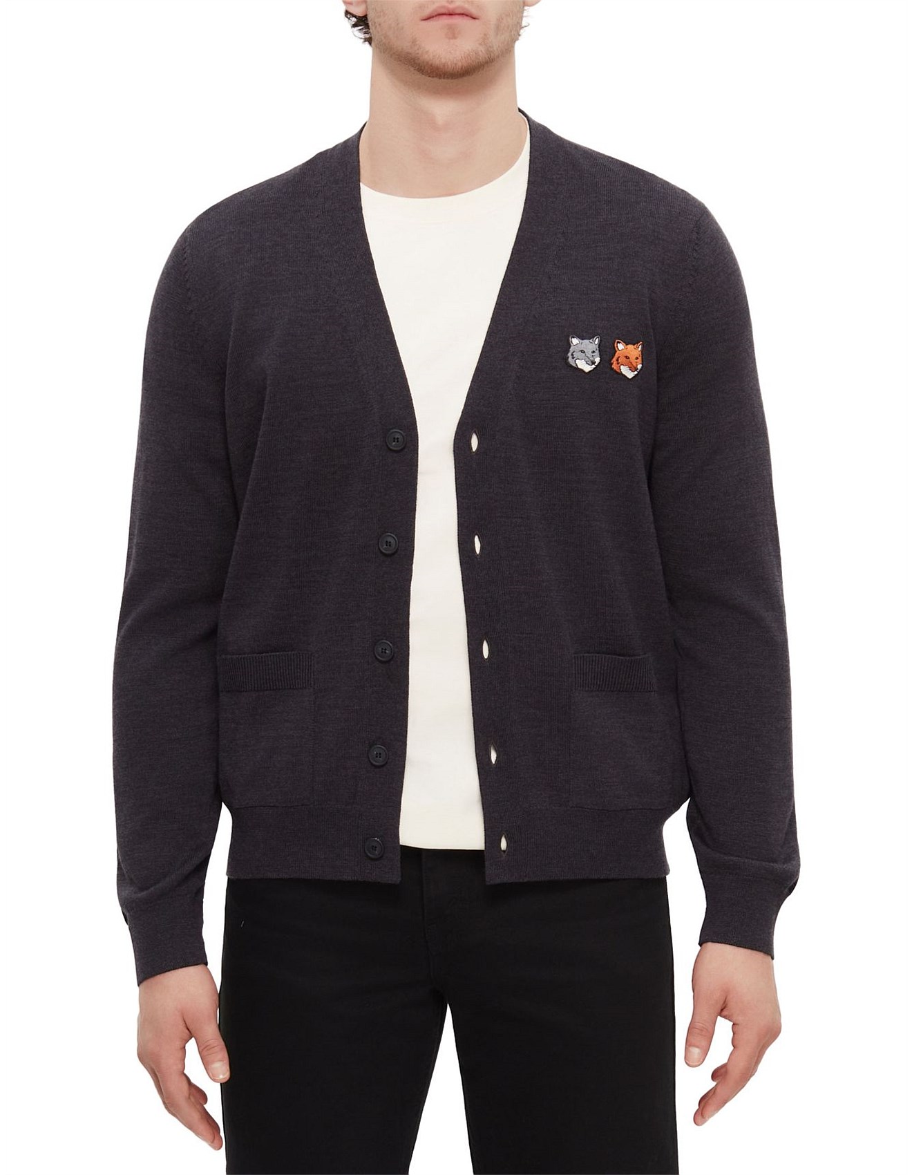 Maison Kitsune Double Bold Fox Head Cardigan | David Jones