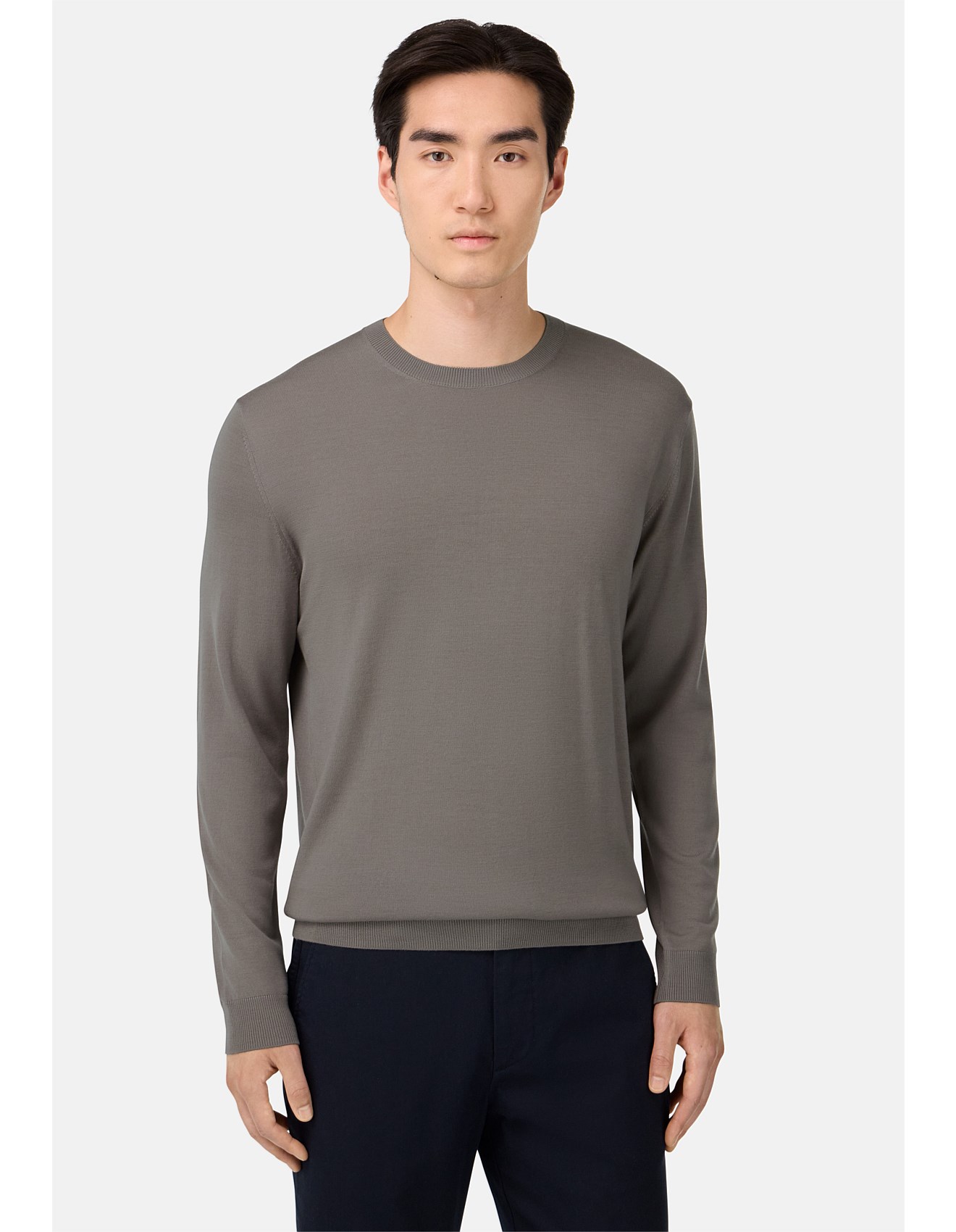 Boggi Milano 16gg Superfine Merino Wool Crew Neck Jumper David Jones