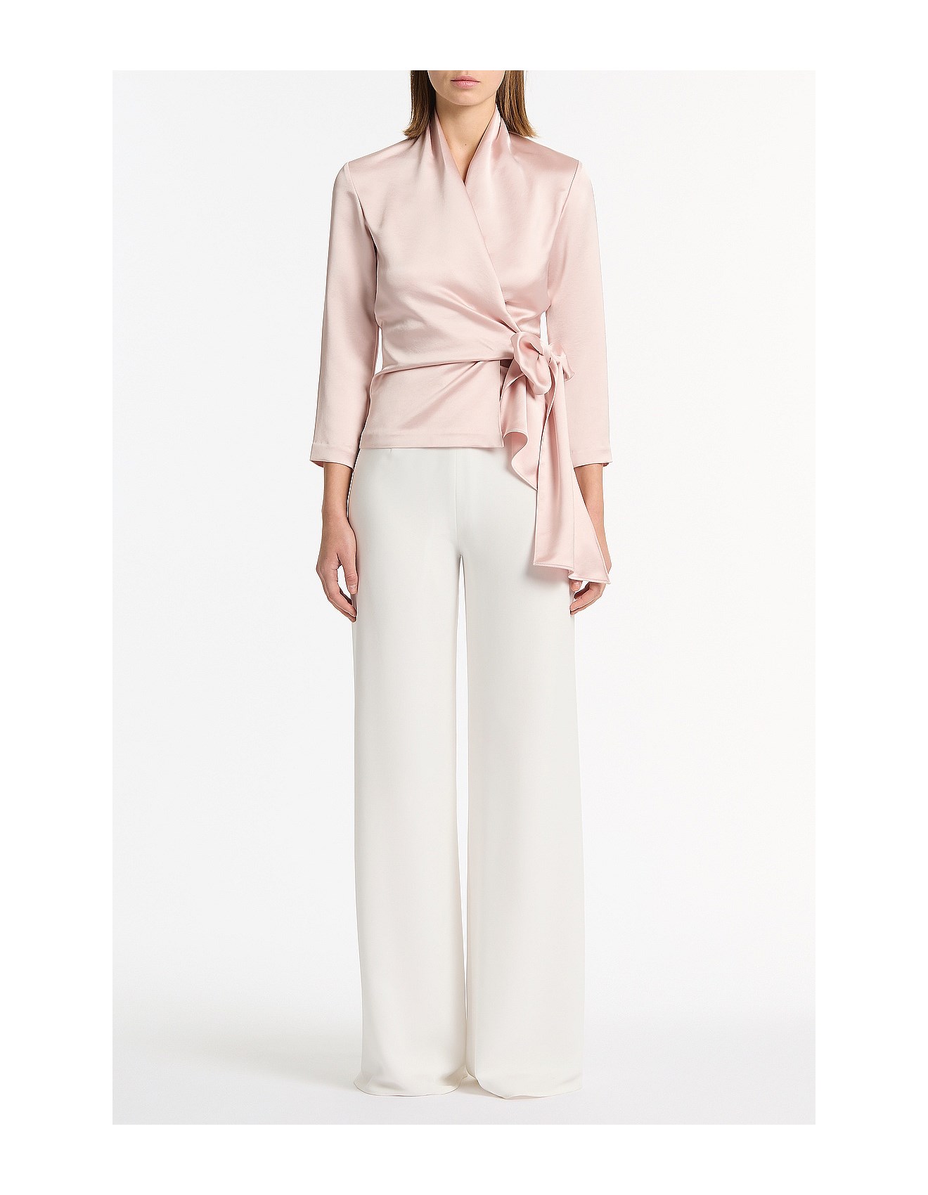 Carla Zampatti White Crepe Palazzo Pant David Jones