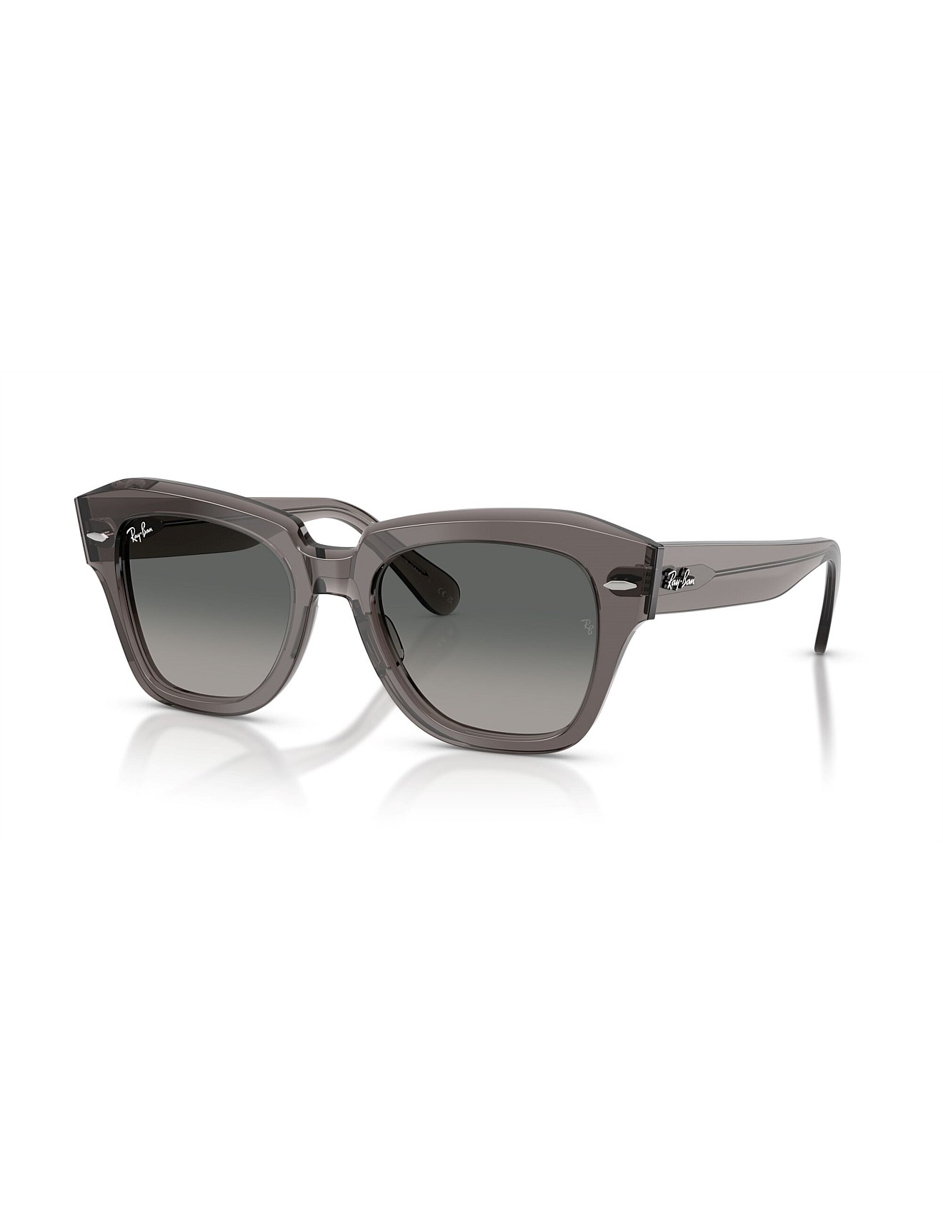 Ray-ban State Street Square Transparent Grey Grey Gradient David