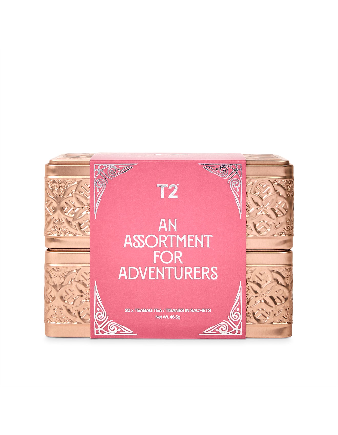 T2 An Assortment For Adventurers 20pk Tea Bag Tin | David Jones