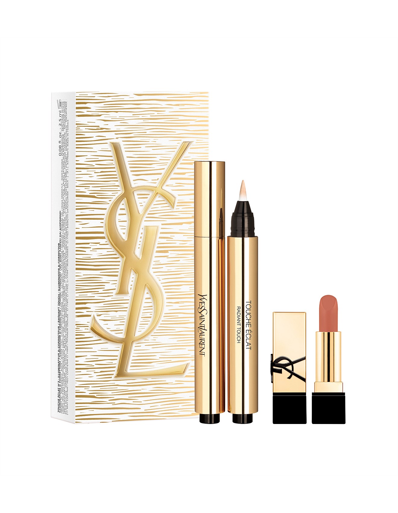 Yves Saint Laurent Ysl Touche Eclat Set (shade 2 & Mini Rouge P