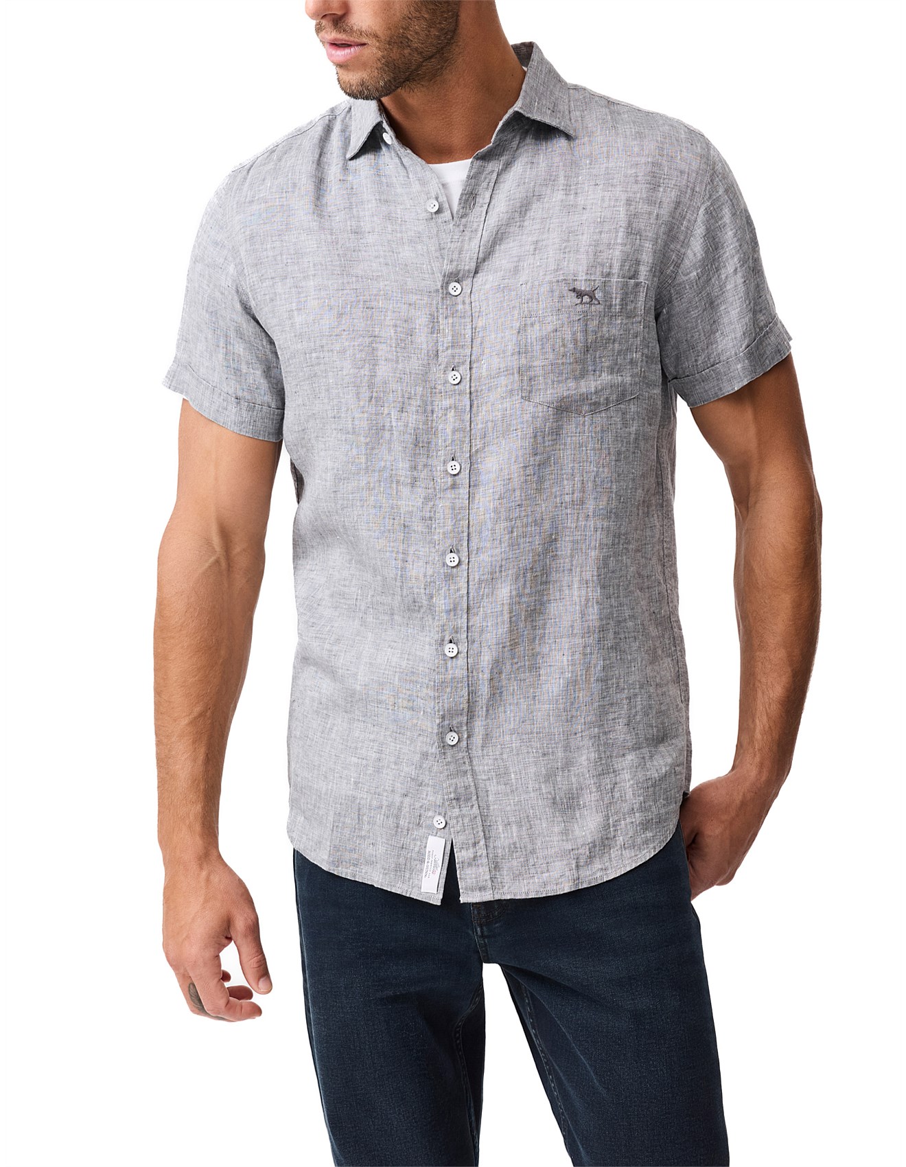 Rodd & Gunn Cathedral Cove Short Sleeve Sports Fit Shirt -Smoke | David ...
